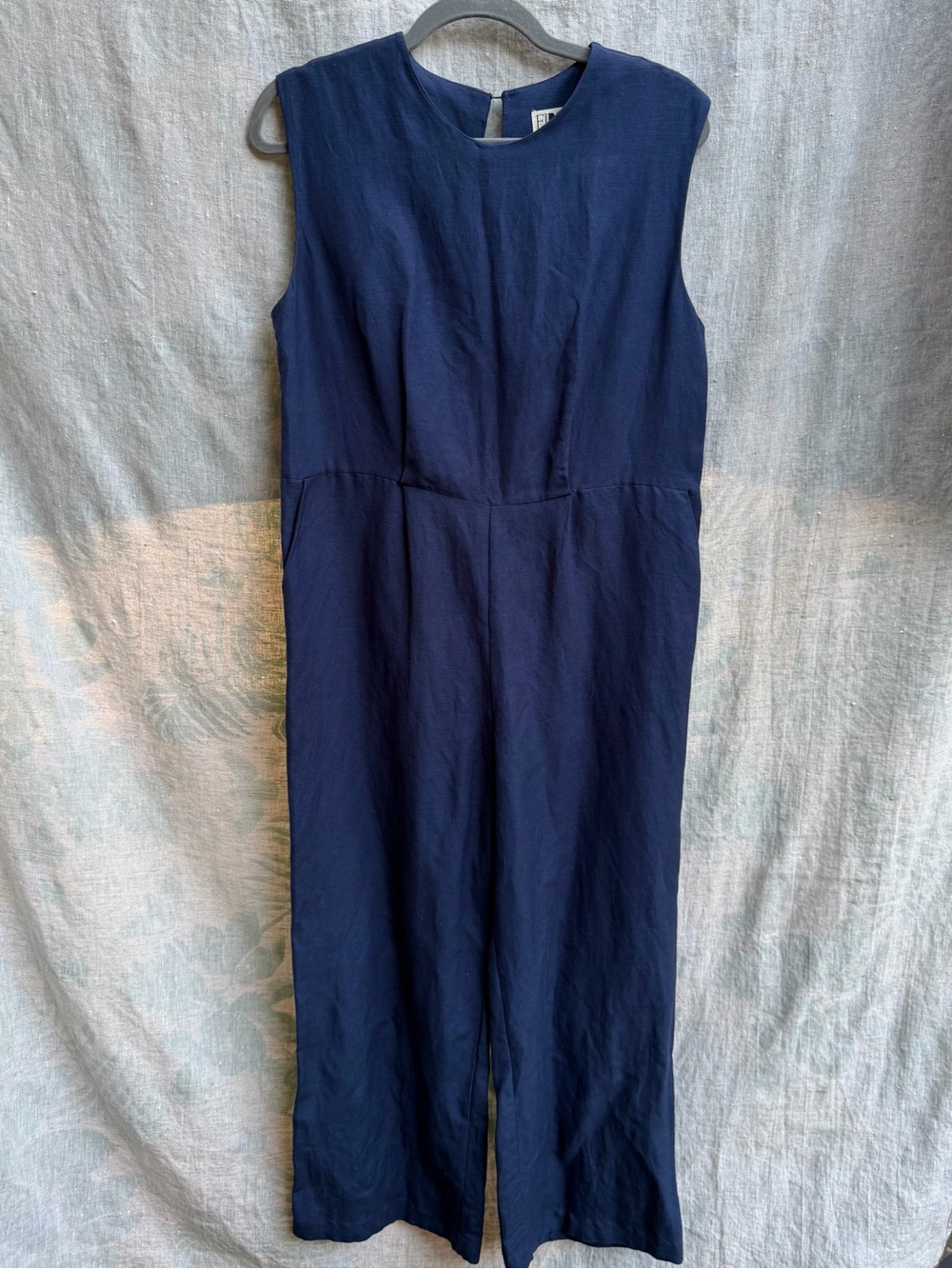 Sleeveless Navy Cropped Jumpsuit - Classic Minimal Look - First Rite